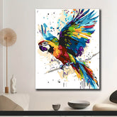 Painting by Numbers Parrot Rainbow Colorful